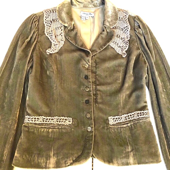 Jackets & Blazers - American retro Paris velvet casual funky unique details/ lace. And colourings